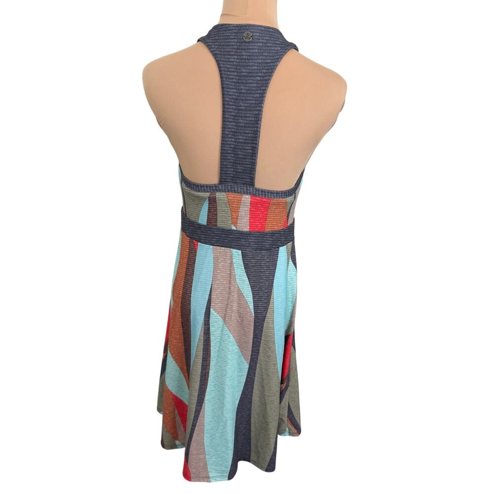 PrAna Active Dress Small Multicolor Racerback Recycled Polyester Yoga Tennis - Picture 2 of 3
